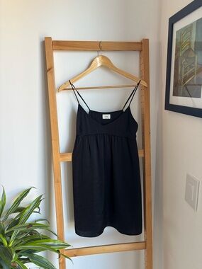 Wilfred Black V-Neck Mini Dress